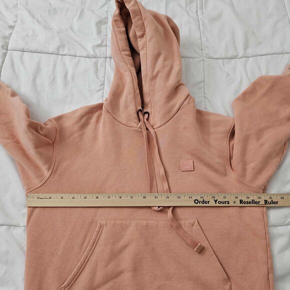 Acne Studios Sweater Womens XS Peach Ferris Face Hoodie Oversized Pullover - Picture 10 of 11